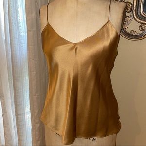Gold silk banana republic camisole. Never been worn, with tags.